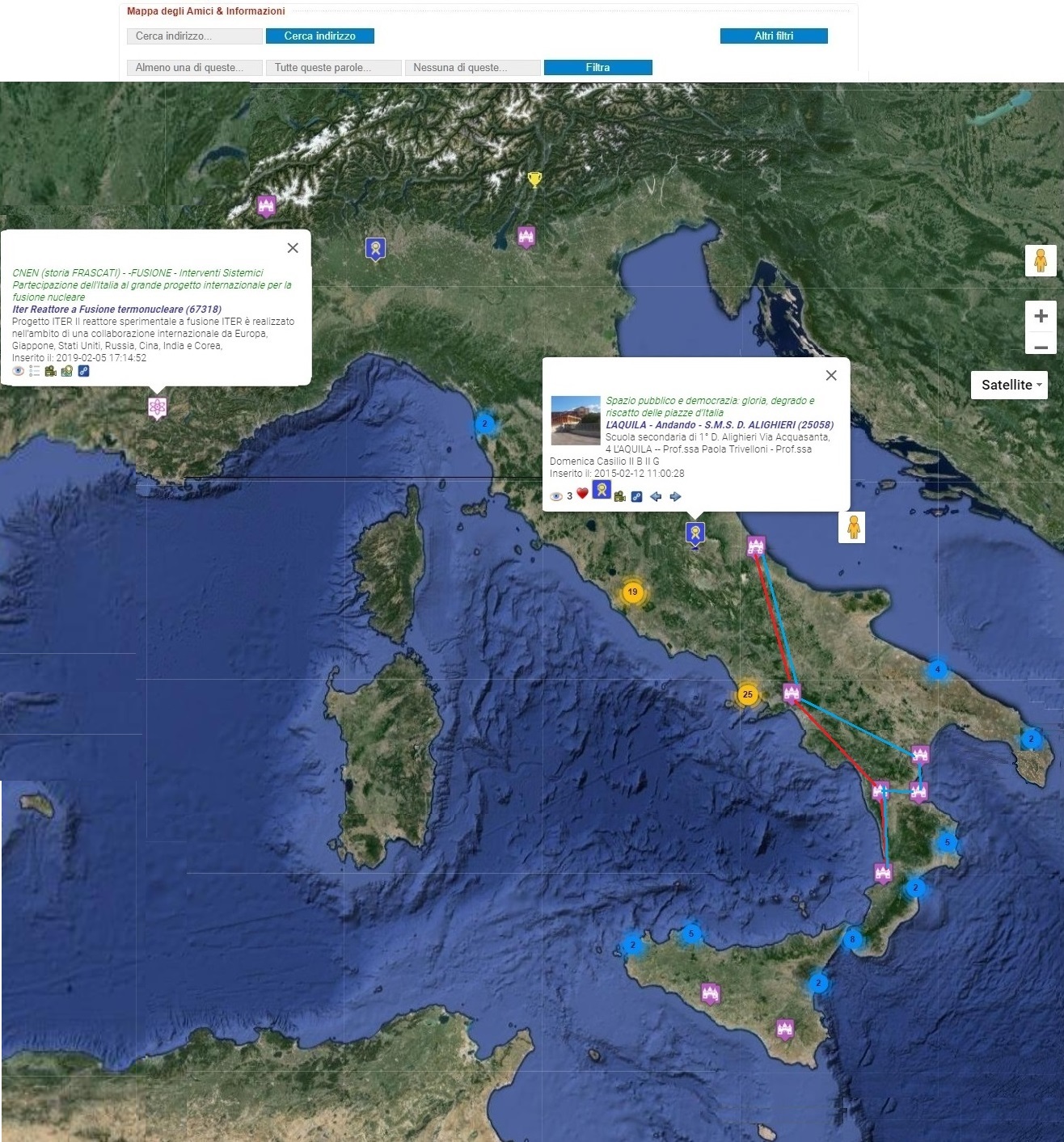 Mappa Homepage spiega POI ecc